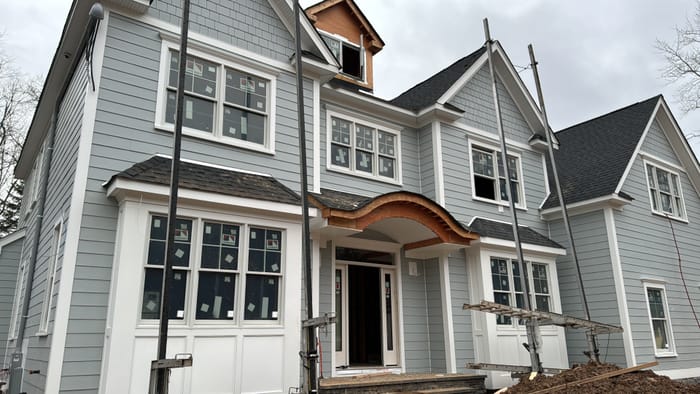 Completed exterior remodeling project
