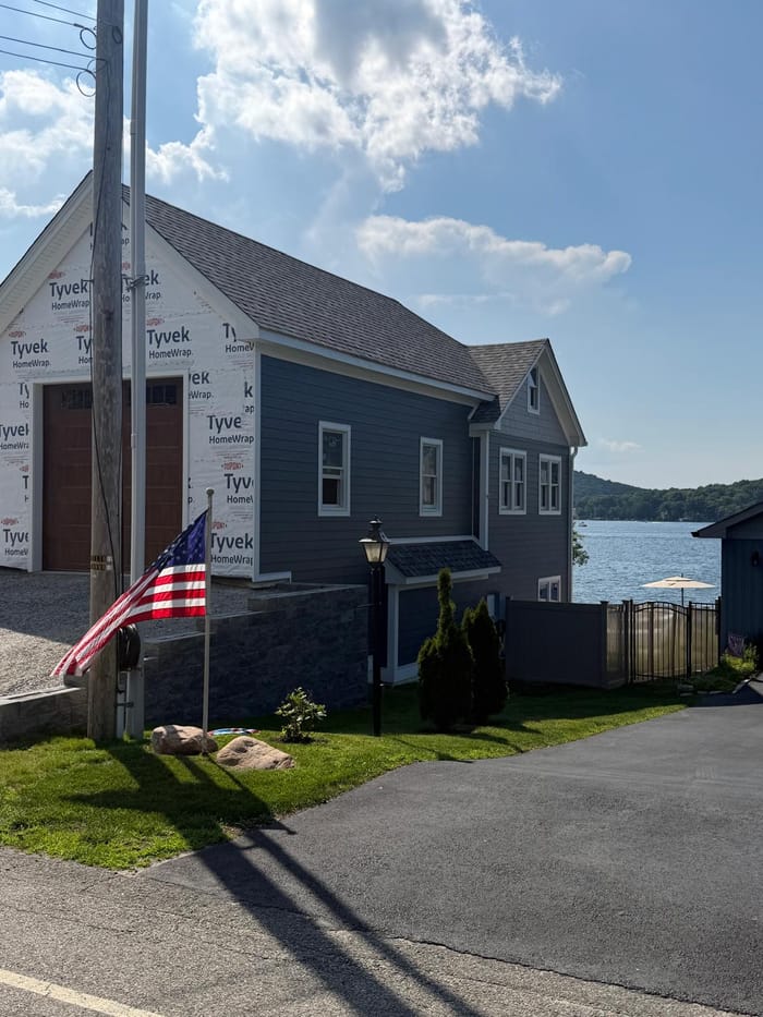 Completed exterior remodeling project