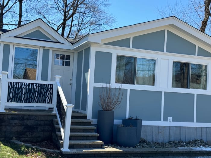 Completed exterior remodeling project