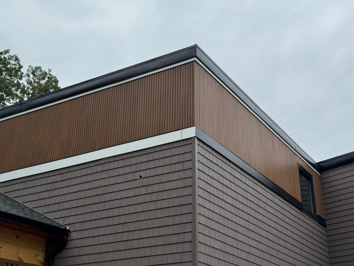Completed exterior remodeling project