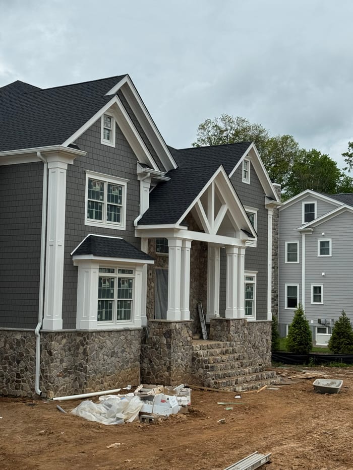 Completed exterior remodeling project