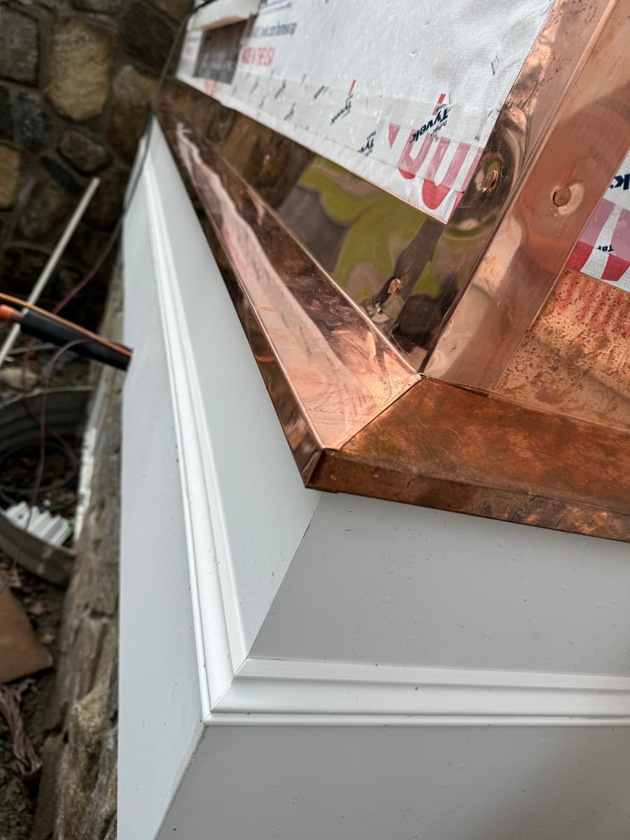 Craftsman finishing exterior work